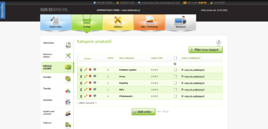 Ukončení staré administrace