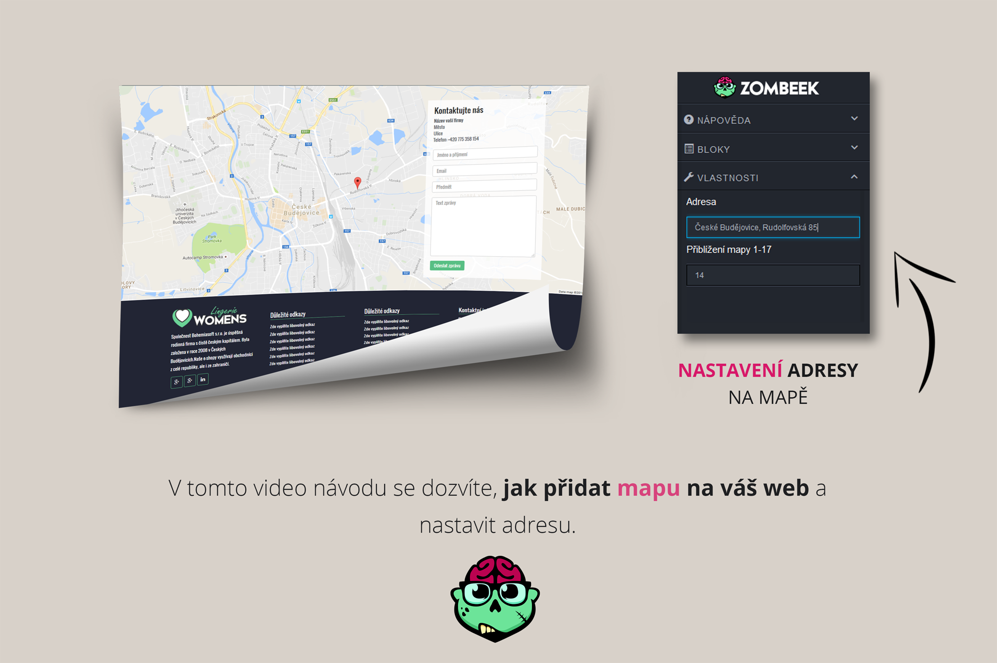 Zombeek – 6. video návod – Jak pracovat s mapou na webu