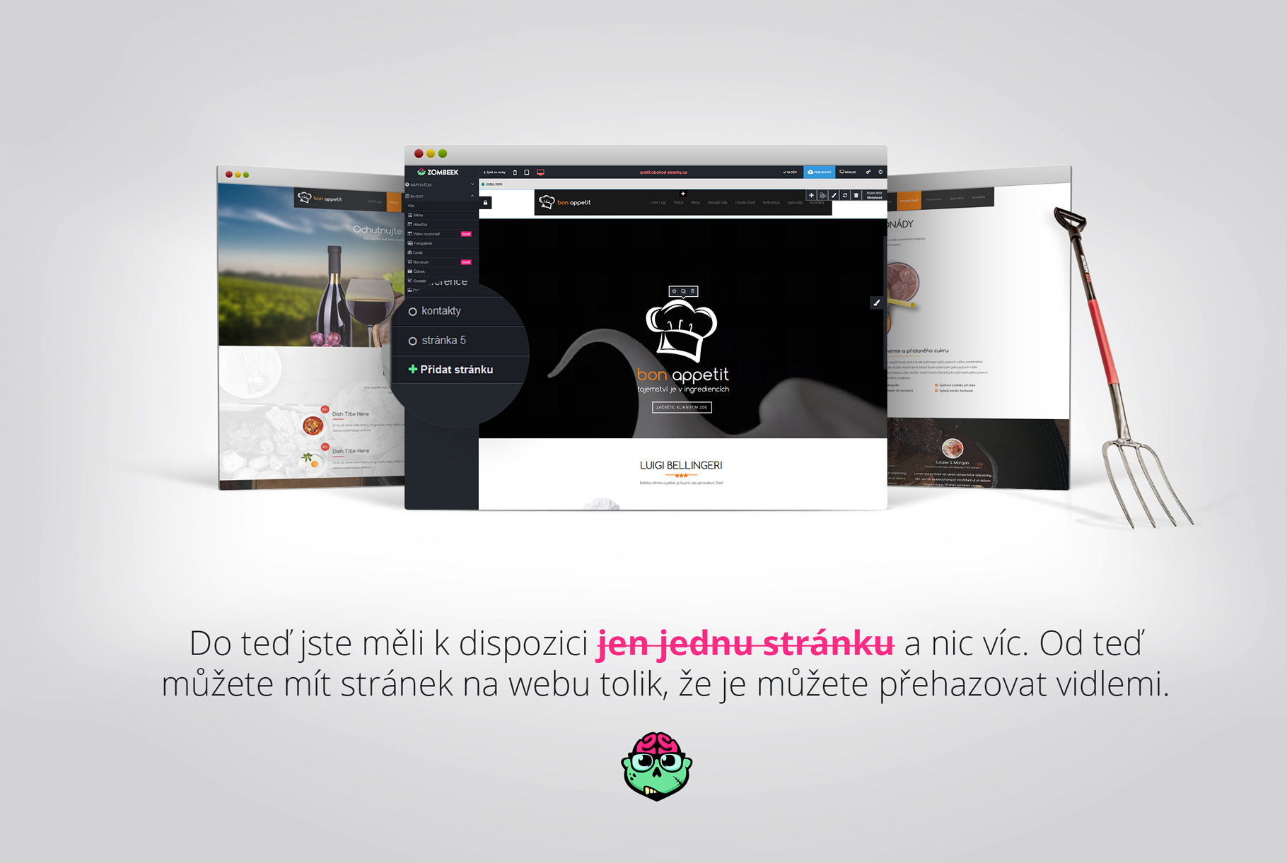 Už nemusíte mít jednostránkový web, Zombeek je nyní vícestránkový