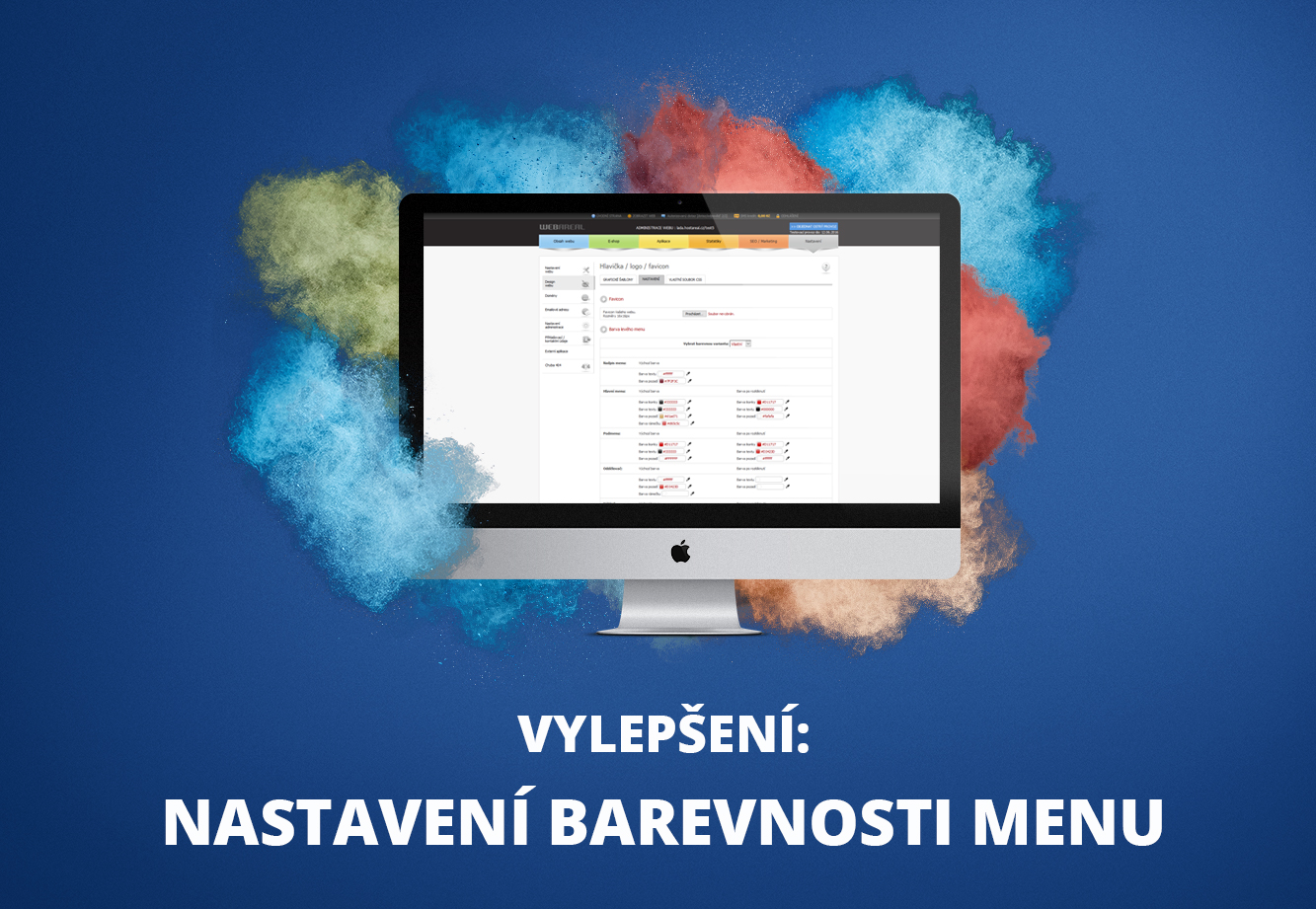 Nastavení vlastních barev menu <br /> udělejte si den barevnější