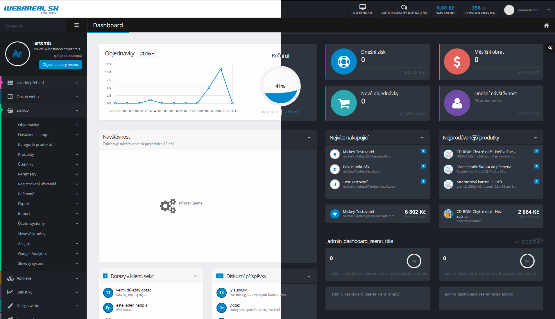 Vlastní vzhled administrace <br /> Je na vás, jak bude vypadat