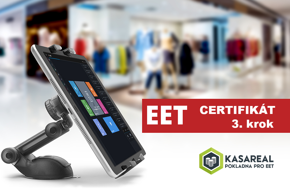 Jak zprovoznit EET <br> Získání certifikátu a registrace v pokladním systému <br> (3. krok)