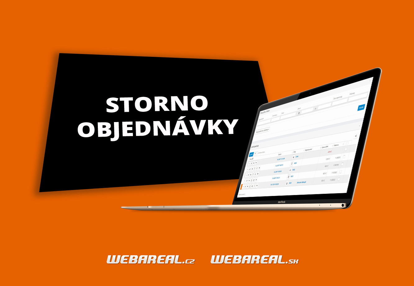 Storno objednávky <br> novinka ve vašich administracích