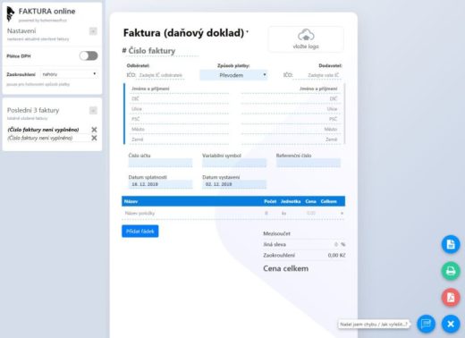 Fakturace zdarma spuštěna