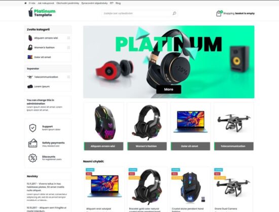 Nová šablona Platinum dokončena