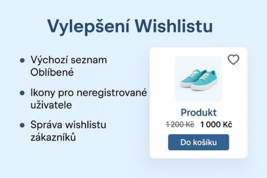 Novinky ve funkci Wishlist: rychleji, jednodušeji, přehledněji
